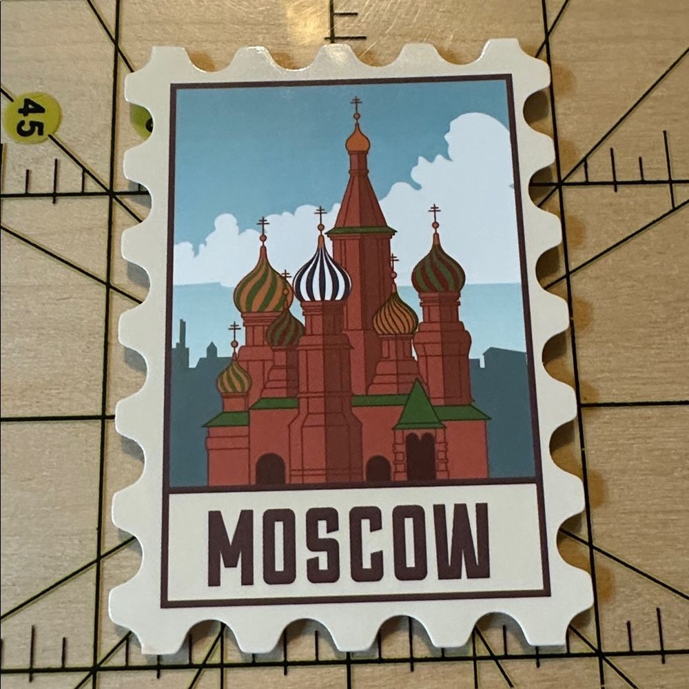 💜13/$13 +Bundle Sticker Sale | Travel Moscow Stamp Waterproof Sticker